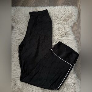 Victoria's Secret Black Pajama Pants with Light Pink Trim